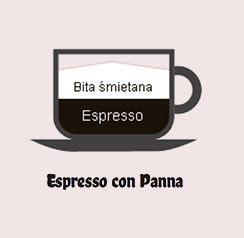 Filiżanka kawy espresso con Panna